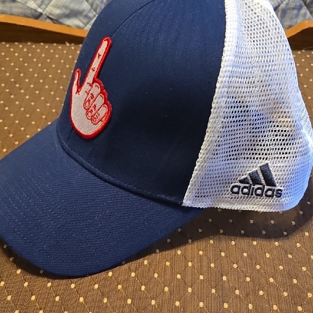 Adidas Navy and White Mesh Cap